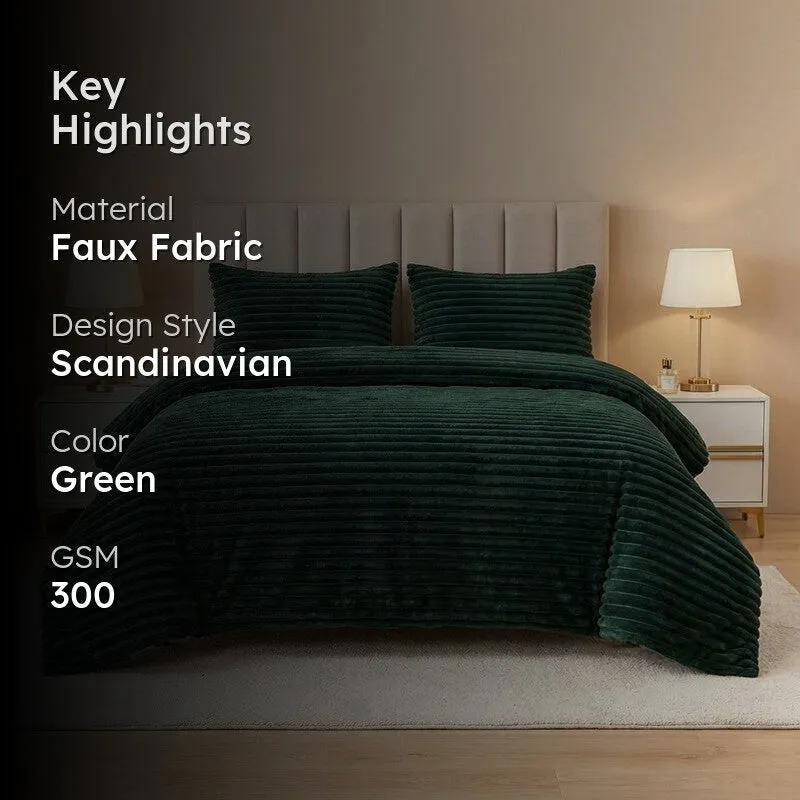 SleepScape Faux Fabric Blanket (Green)- 300 GSM media 2