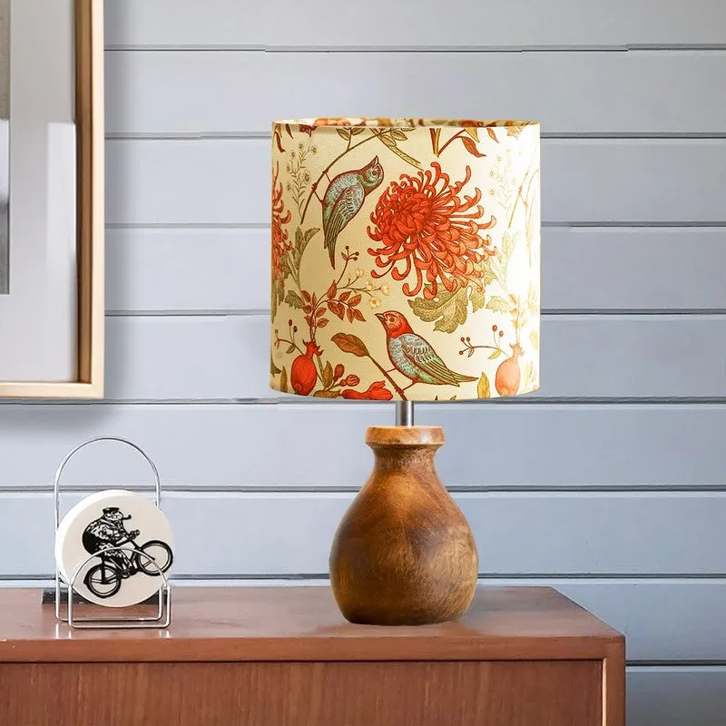 FeatherDrape Wooden Table Lamp media 4