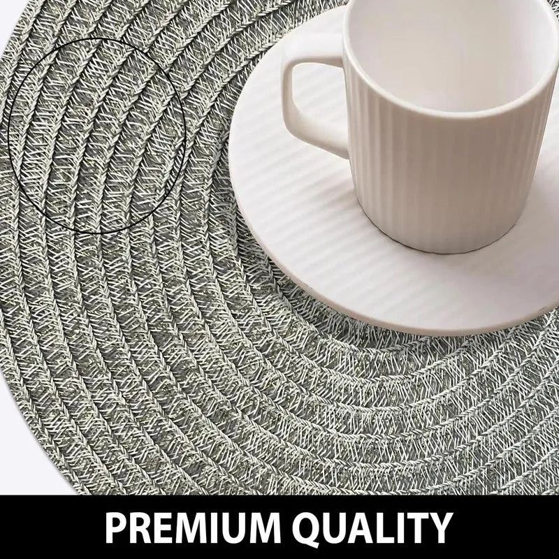 Onyxa Silver Round PVC Table Mats - Set Of Four media 6