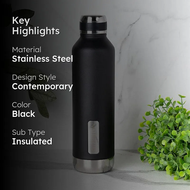Bristo Sip Hot & Cold Thermos Water Bottle (Black) - 750 mL media 2