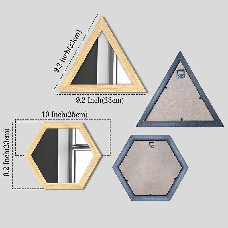 Facet Glow Wall Mirror (Beige)- Set of Three media 7