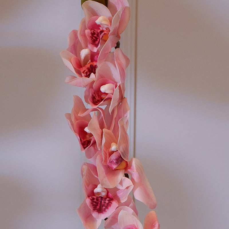 Faux Silicone Orchid Cymbidium Flower Stick (Pink) - 35 CM media 4