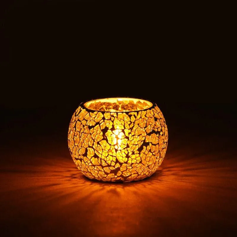 Sabaa Mosaic Tealight Candle Holder - Yellow media 3