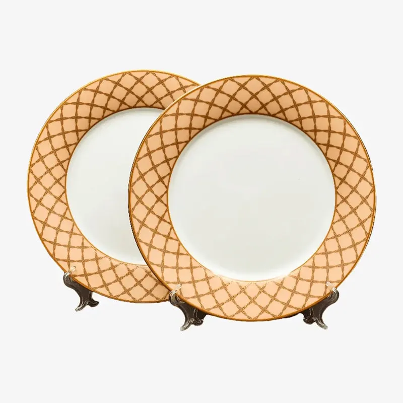 Angel Rope 24k Gold Brushed Porcelain Dinner Set - 21 Piece Set media 6