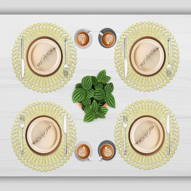 Sunlace Golden Round PVC Table Mats - Set Of Four media 3