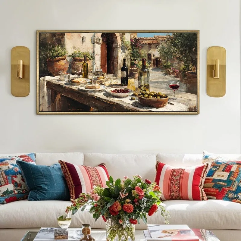 Gathered Canvas Wall Painting With Frame media 1