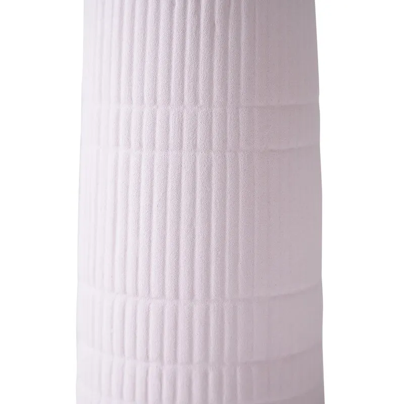 Blush Ribbed Ceramic Vase media 4