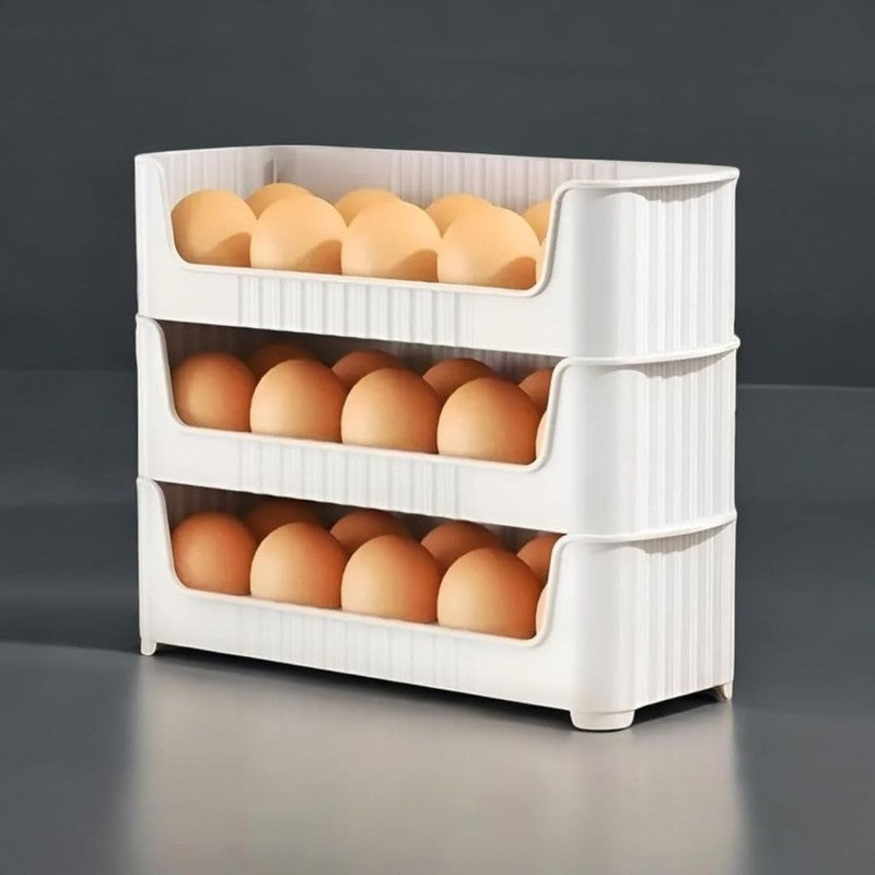 Egg Safe Plastic Fridge Organizers media 3