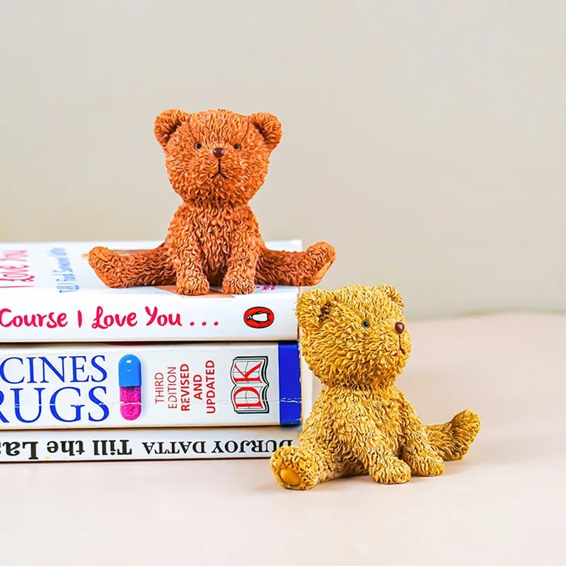 Cuddle Pals Decorative Bears Showpieces (Brown,yellow) - Set Of Two media 4