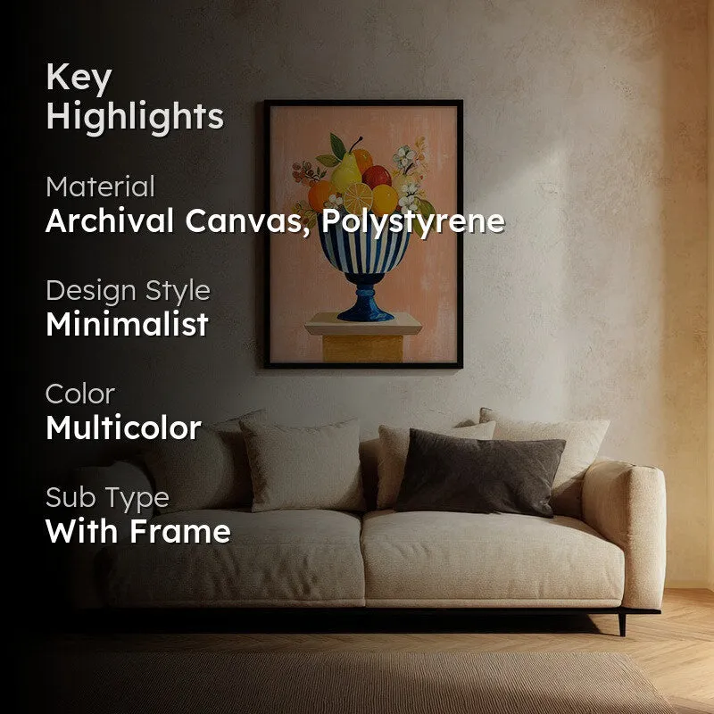 Mediterranean Canvas Wall Painting - Black Frame media 2