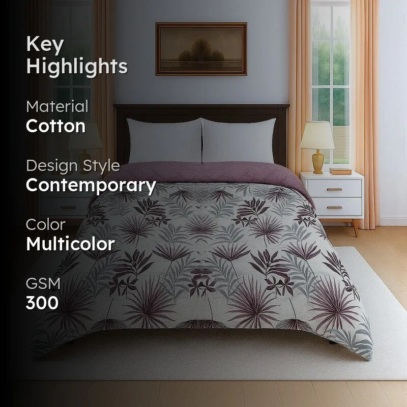 Bloomers Floral Cotton Comforter (Multicolor) - 300 GSM media 2