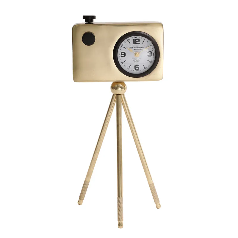 Filmo Cam Table Clock - Gold media 3