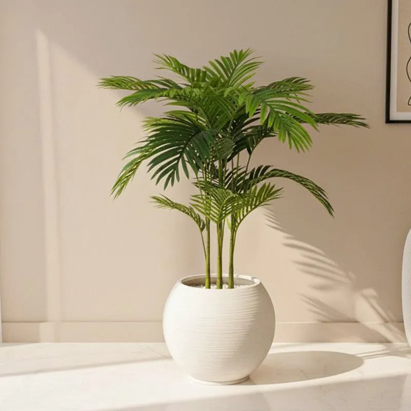 Verdiq Artificial Date Palm With Black Plastic Pot - 4 Feet media 1