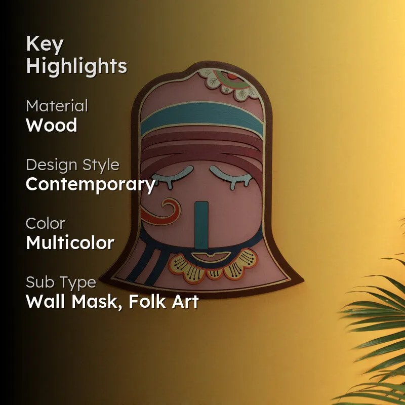 Indran Mask Wooden Wall Accent media 2