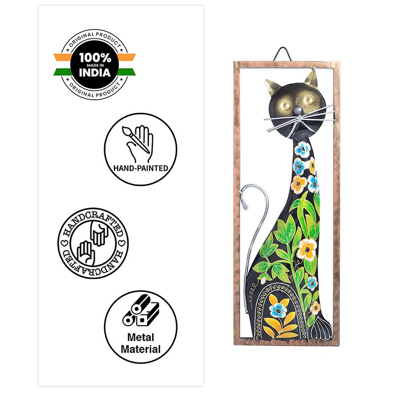 Meow Bloom Handpainted Metal Wall Accent media 4