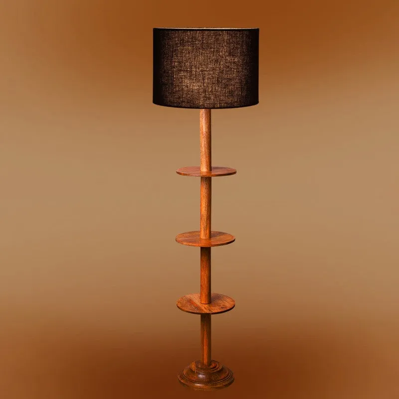 LumiCrate Tower Wooden Floor Lamp - Black media 7