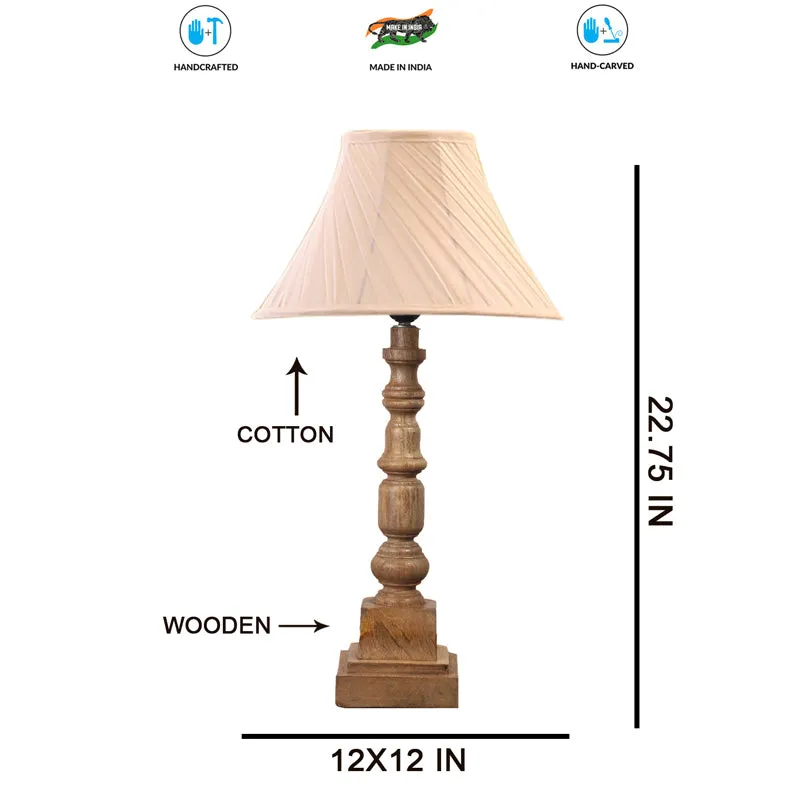 Twistra I Arbor Wooden Table Lamp - Ivory,Brown media 7