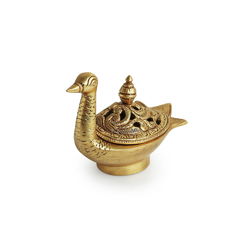 Tamra Mayura Brass Incense Holder media 3