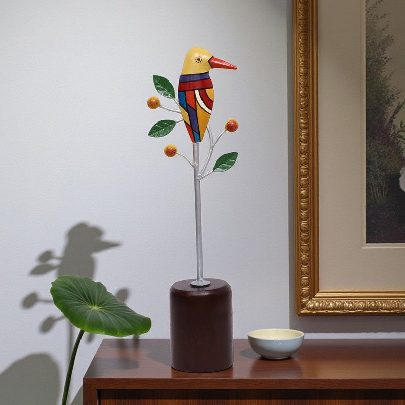 Prismatic Perch Metal Showpiece