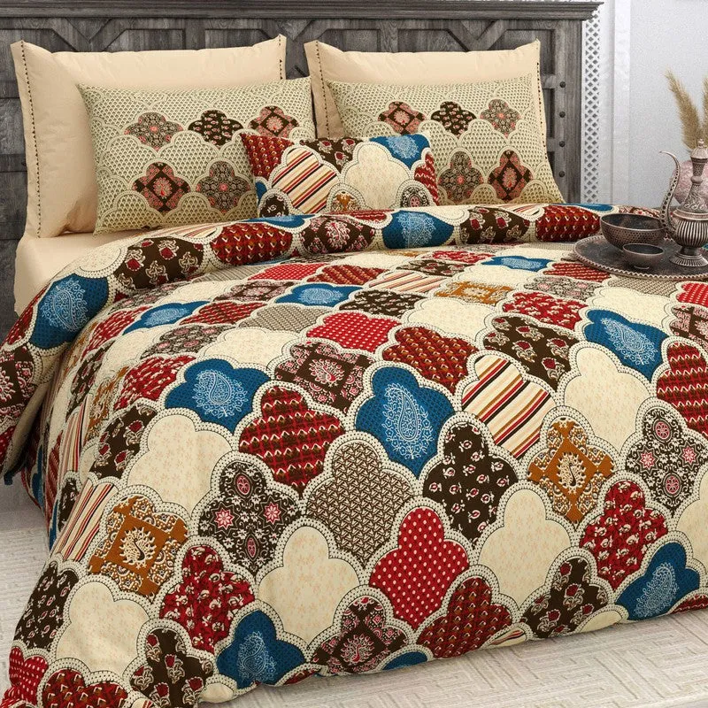 Heritage Patch Cotton Bedsheet - 200 TC media 4