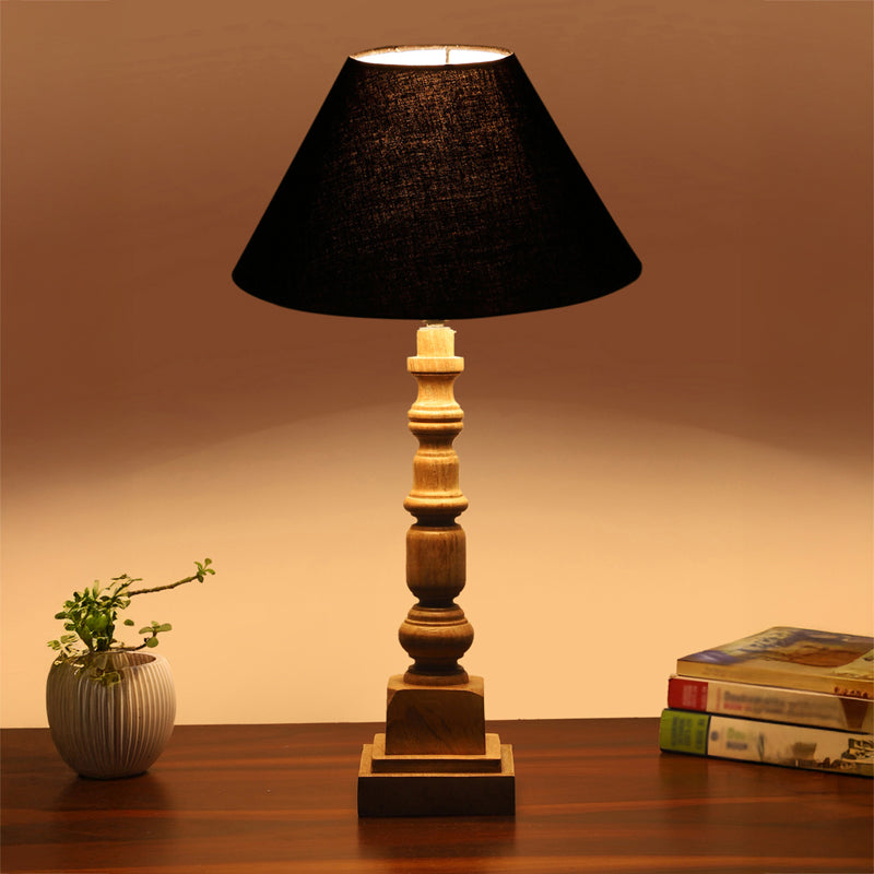 Cotin II Arbor Wooden Table Lamp - Black,Brown