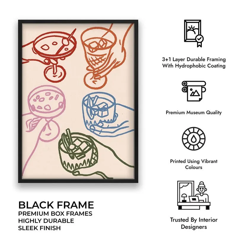 AbstractCheers Archival Canvas Wall Art - Black media 9
