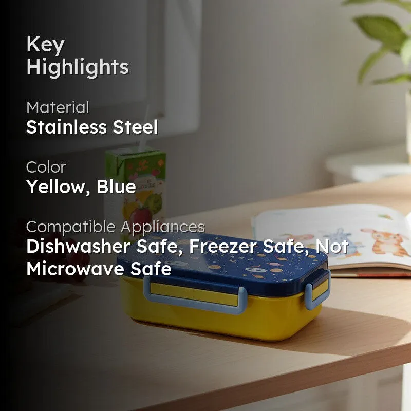 Solara Brewora Galaxy Lunch Box (Yellow,Blue) - 1000 ML media 2