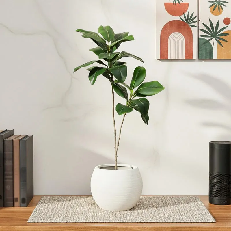 Bloomora Artificial Fiddle Fig Plant With Black Plastic Pot media 1