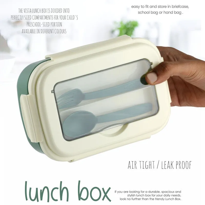 HomeEssentials Green Plastic Lunch Box - 900 ml media 5