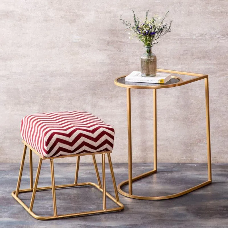 Yola Stool And Side Table Combo - Set Of Two media 1