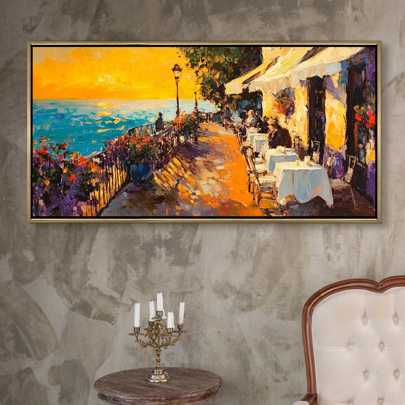 Breezy Veranda Canvas Wall Painting With Frame