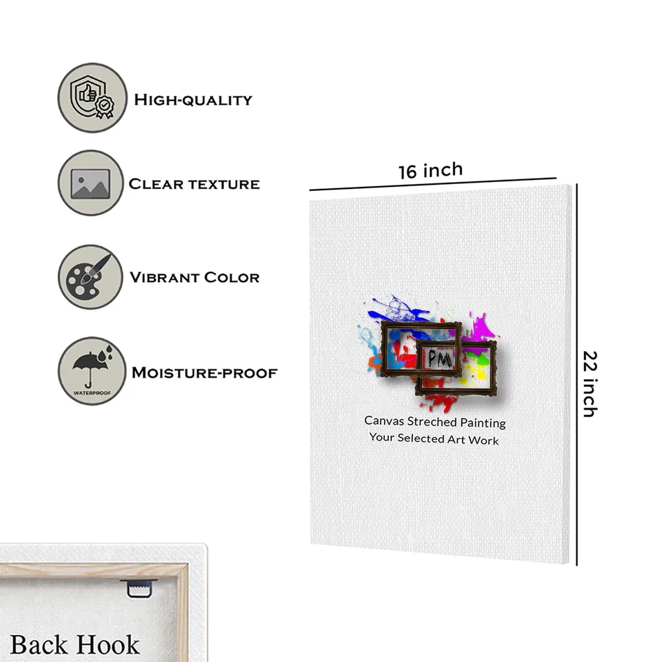 Boho Arc Botanical Cotton Canvas Wall Art media 7