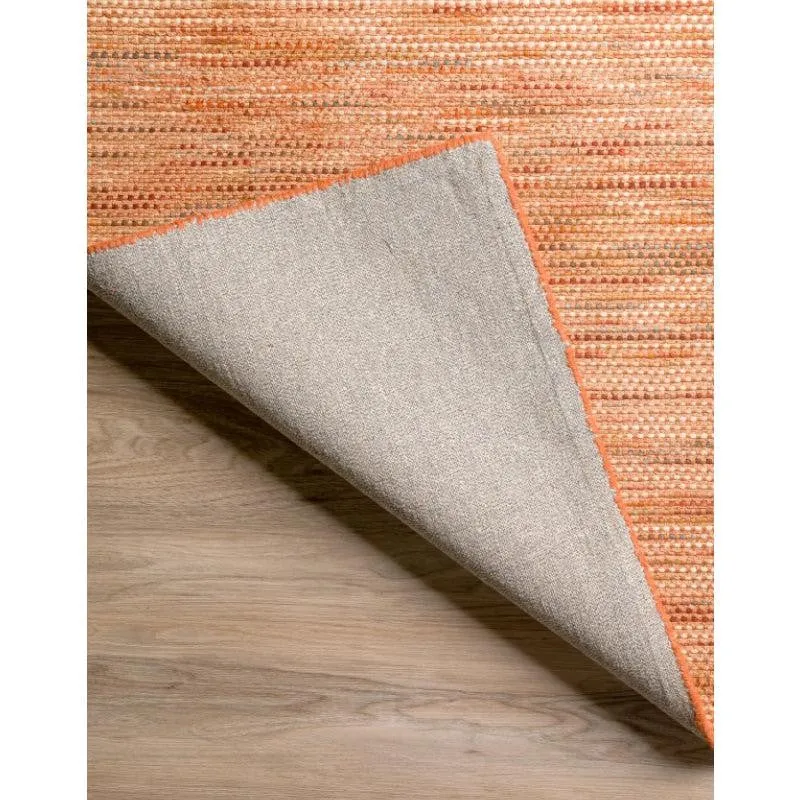 Lasumi Hand Woven Wool Rug - Orange media 4