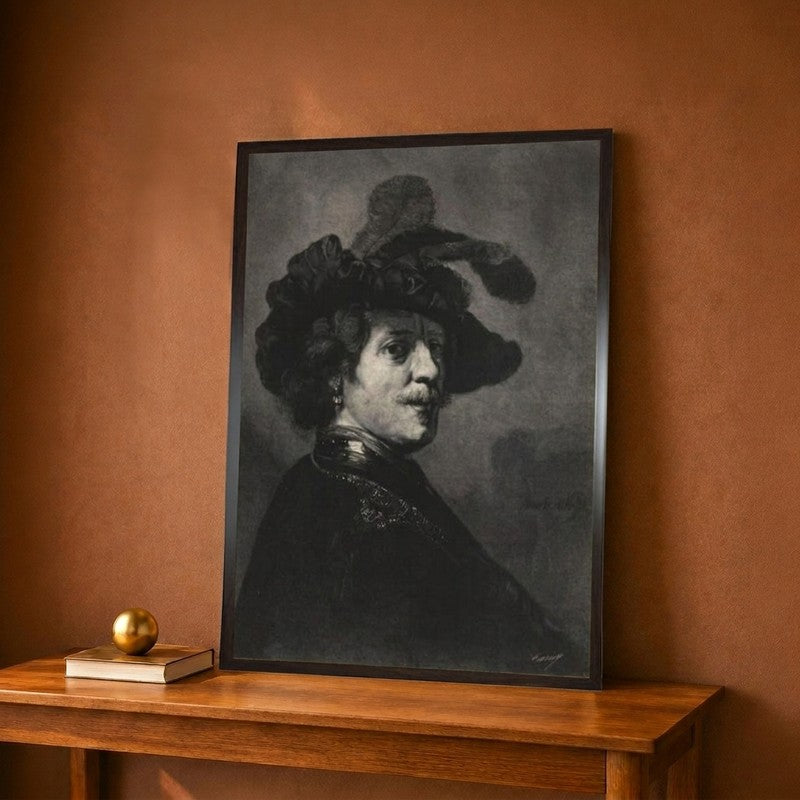 Rembrandt as an Officer Canvas Wall Painting - 9 x 12 Inches