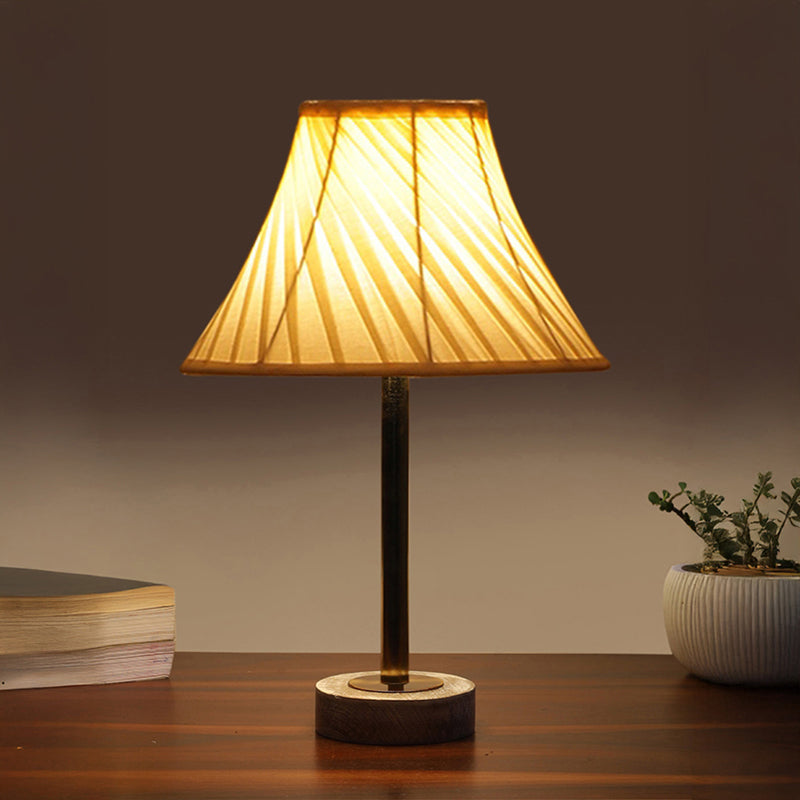 Twistra Rodin Wooden Table Lamp - Ivory,Gold,White