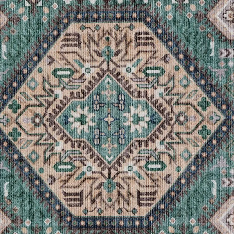 Noah Ethnic Polyester Carpet - Teal media 6