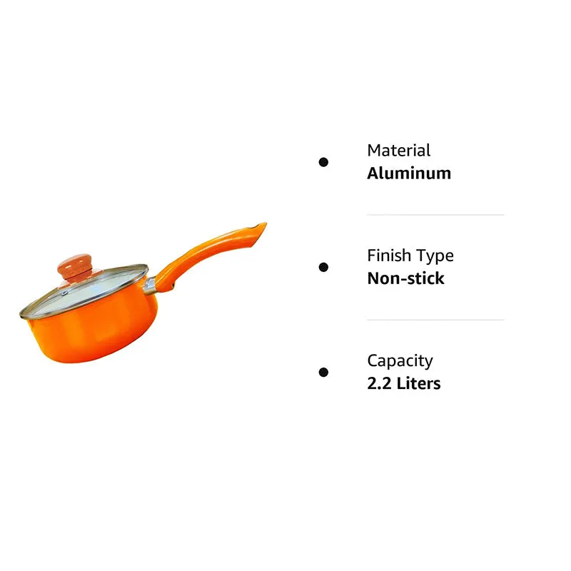Nirlon Ceramic Coating Saucepan With Lid - 2200 ML/7 Inches media 3