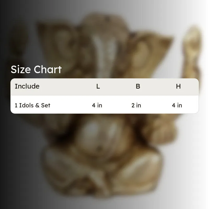 Gold Ganesha Brass Murti media 4