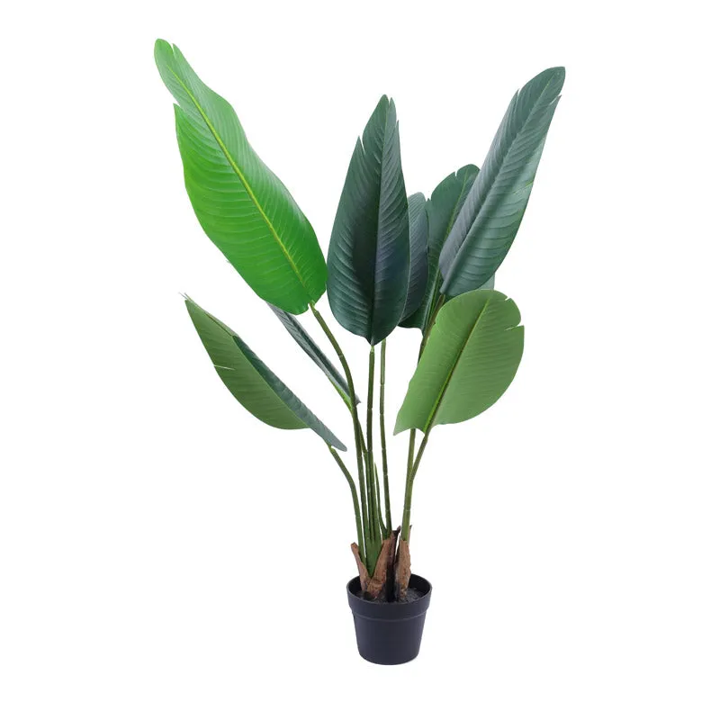Artificial Realistic Banana Plant With Black Plastic Pot - 3.9 Feet media 3