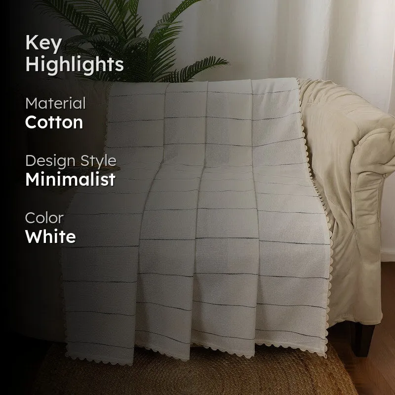 Linear Stripe Cotton Throw media 2