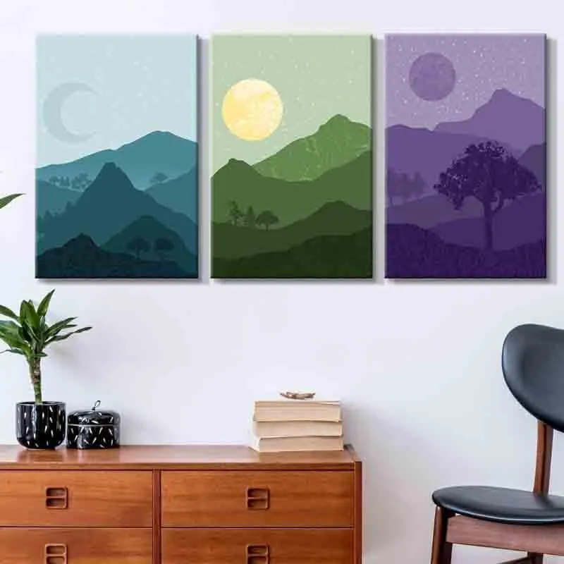 Seclusion Poly Canvas Wall Art - Three Piece Set media 1