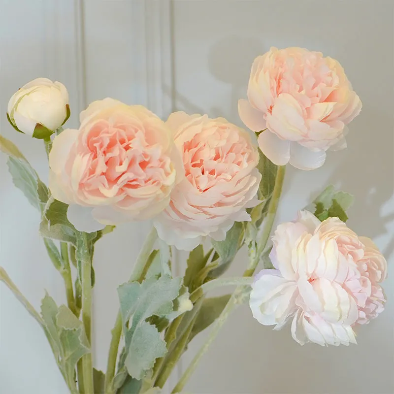 Faux Light Pink Peony Flower Stick (20 CM) - Set Of Two media 4