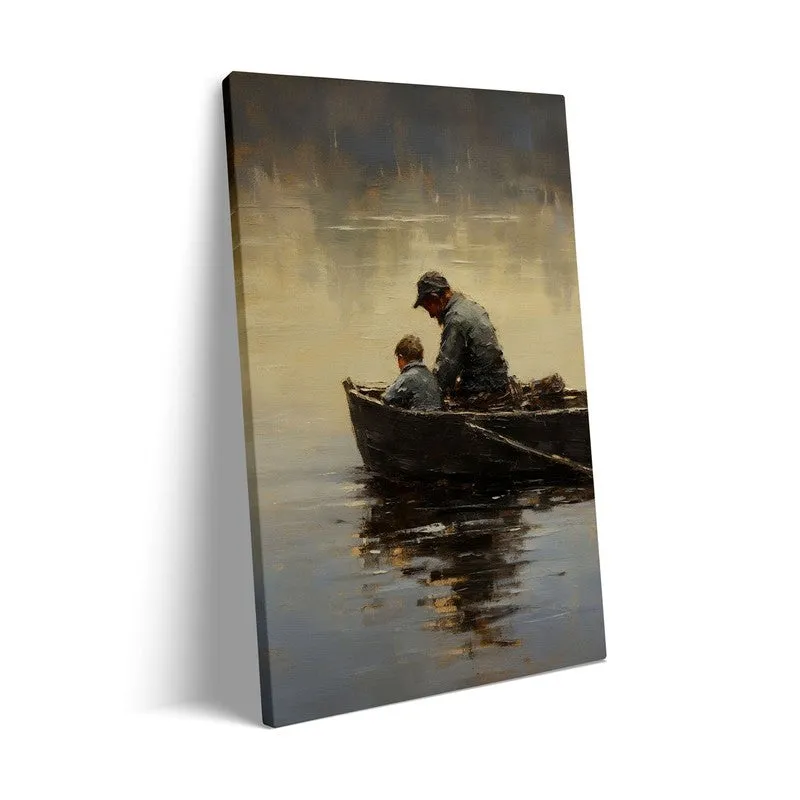 Father & Son Archival Canvas Wall Art - Black Frame media 7
