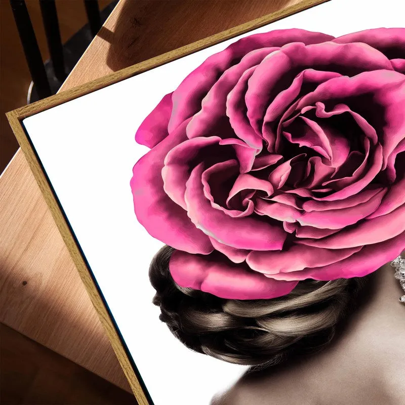 Floral Figure Canvas Wall Art With Frame media 5