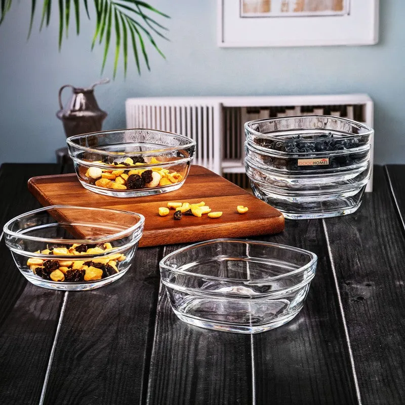 Glass Snack Bowls (300 mL Each) - Set Of Six media 1