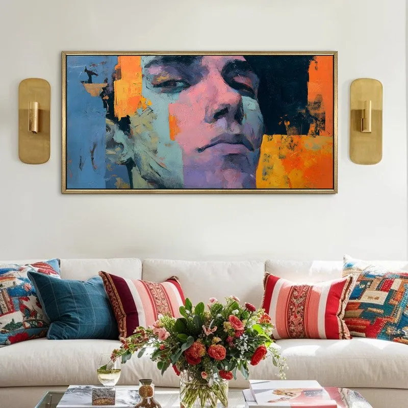Painted Gaze Canvas Wall Painting With Frame media 1