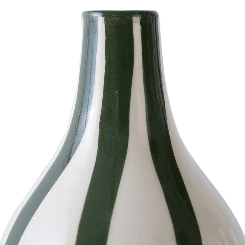 Waveon Ceramic Flower Vase - White,Green media 7