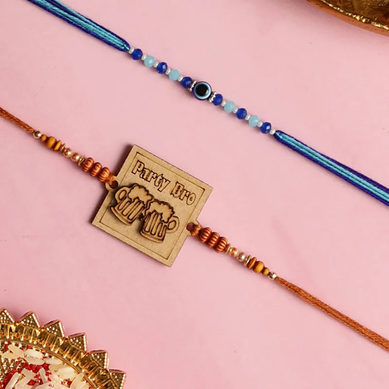 Party Bro Rakhi with Roli Chawal - Three Piece Set media 3