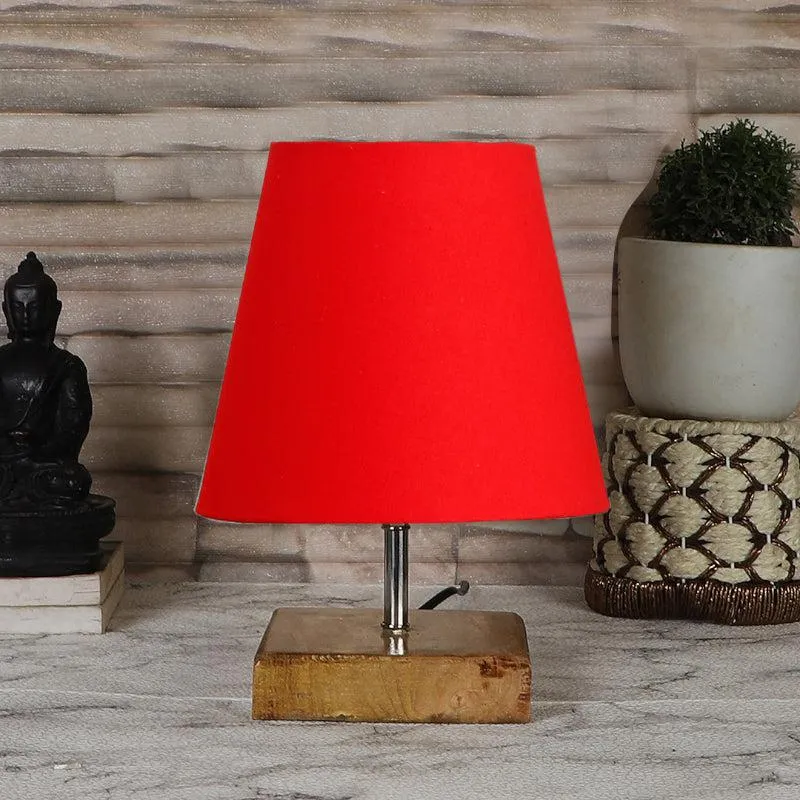 Tryda Fabric Table Lamp - Red,Brown media 3