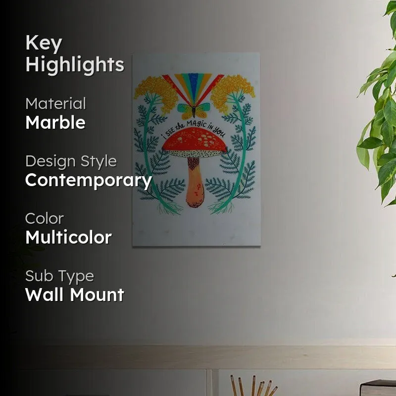 Mushroom Magic Marble Wall Accent media 2